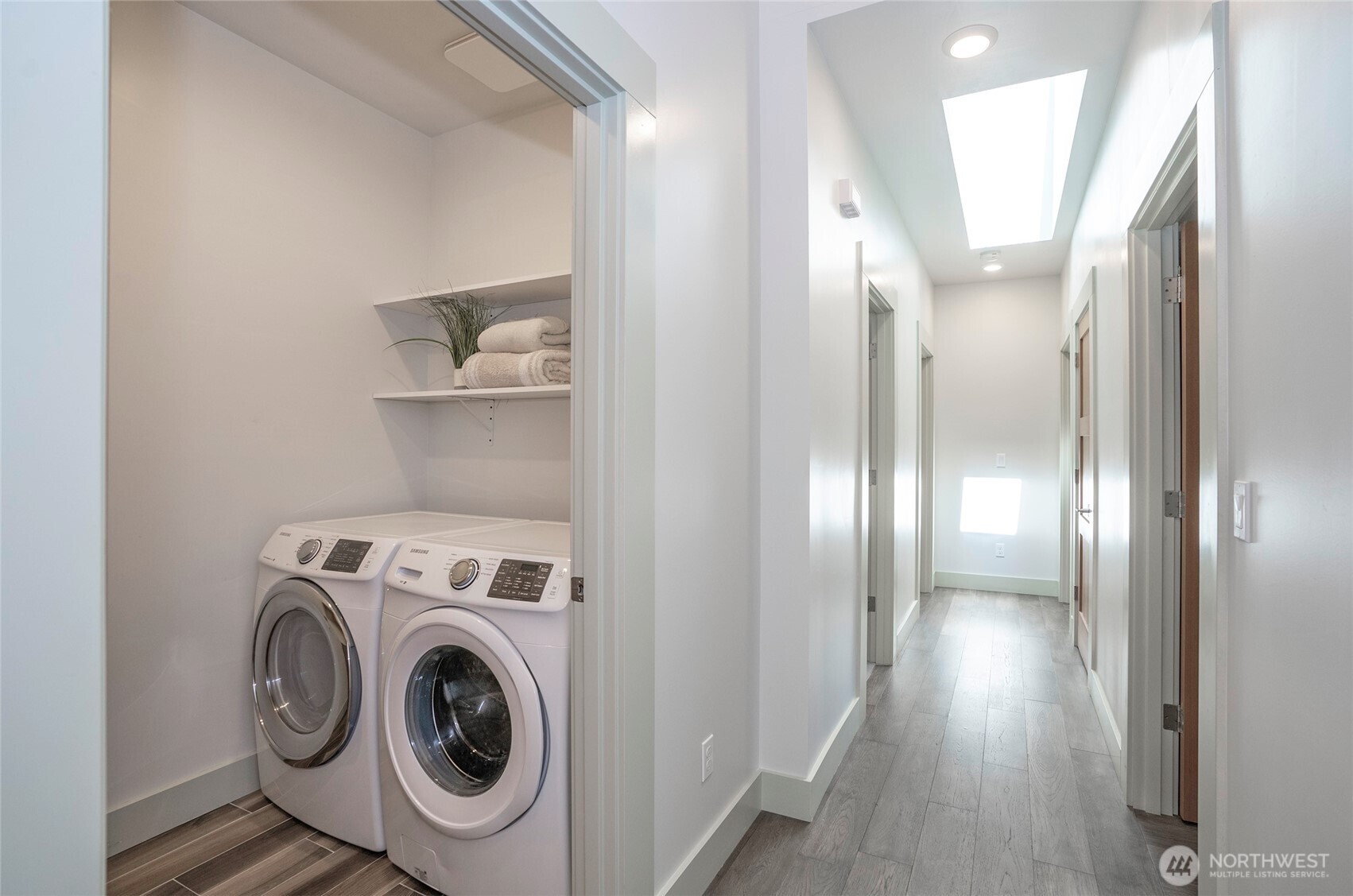 240 East Susan Lane Union, WA 98592 - Photo 28 of 40 a view of a hallway with washer and dryer