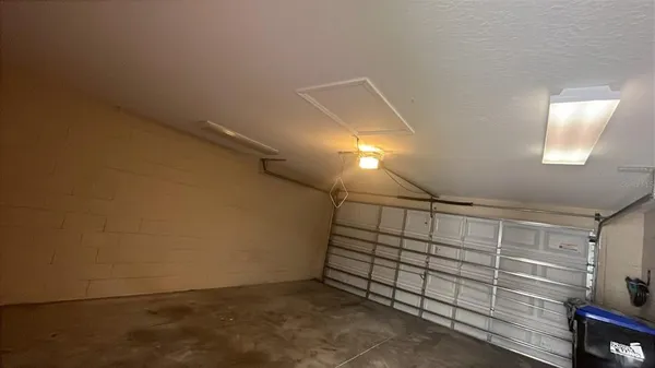 a view of a garage