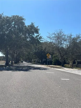 a view of a playground with a mountain