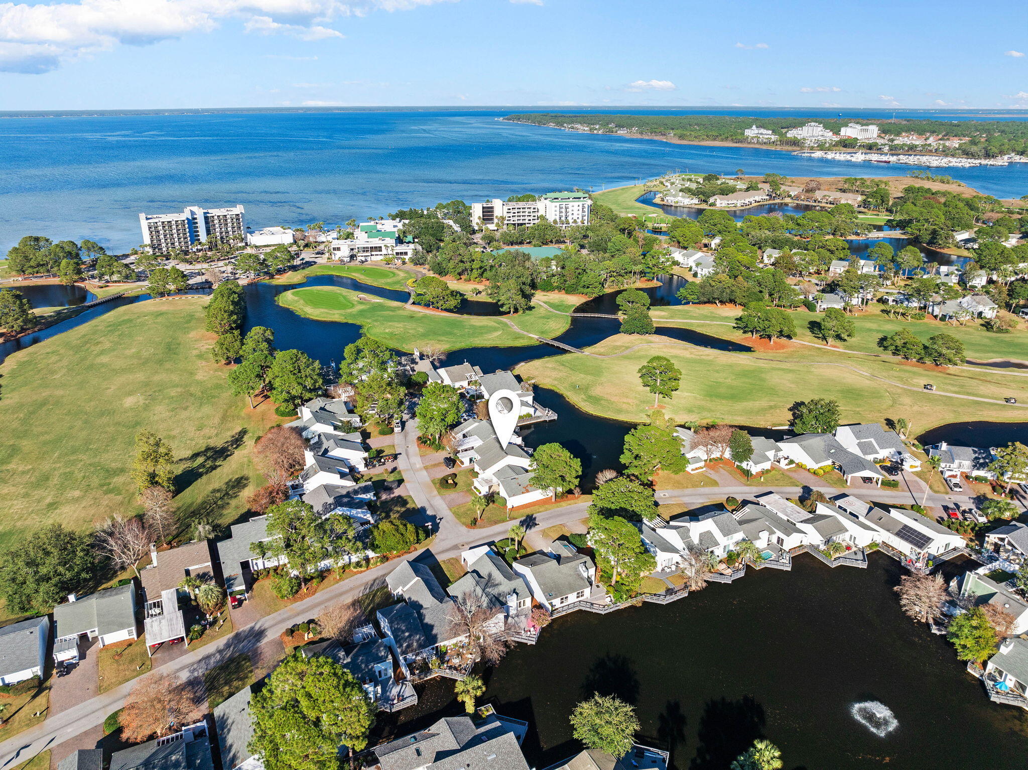 439 Linkside Circle Miramar Beach, FL 32550 - Photo 22 of 22 an aerial view of a pool patio swimming pool and outdoor seating