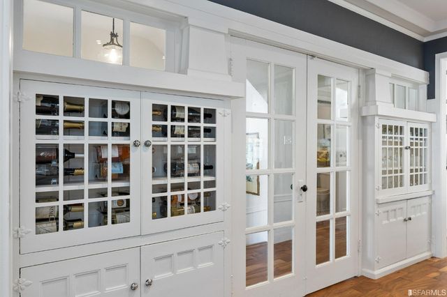 a view of a building with a window