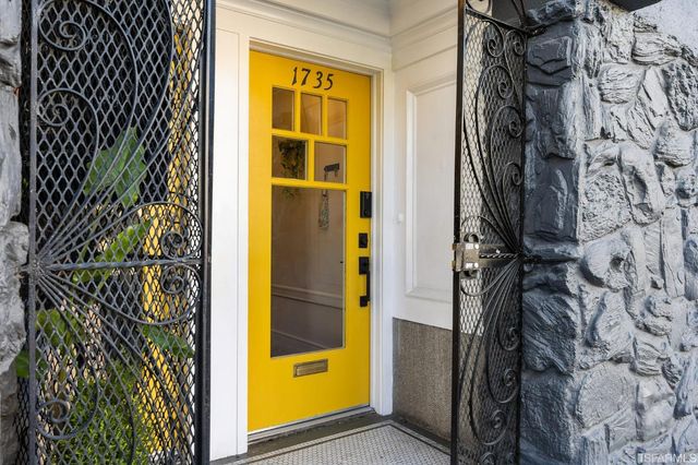 a view of a building with a window
