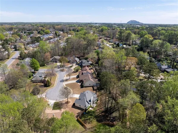 an aerial view of multiple house
