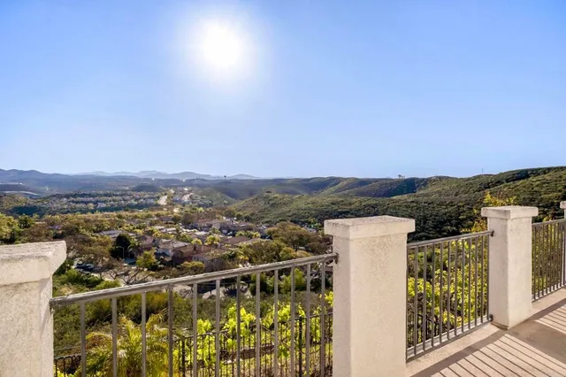 a view of a city from a balcony