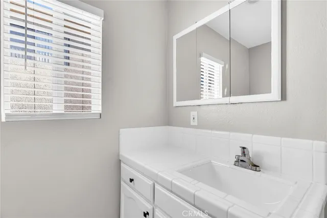 a view of a bathroom from a bathroom