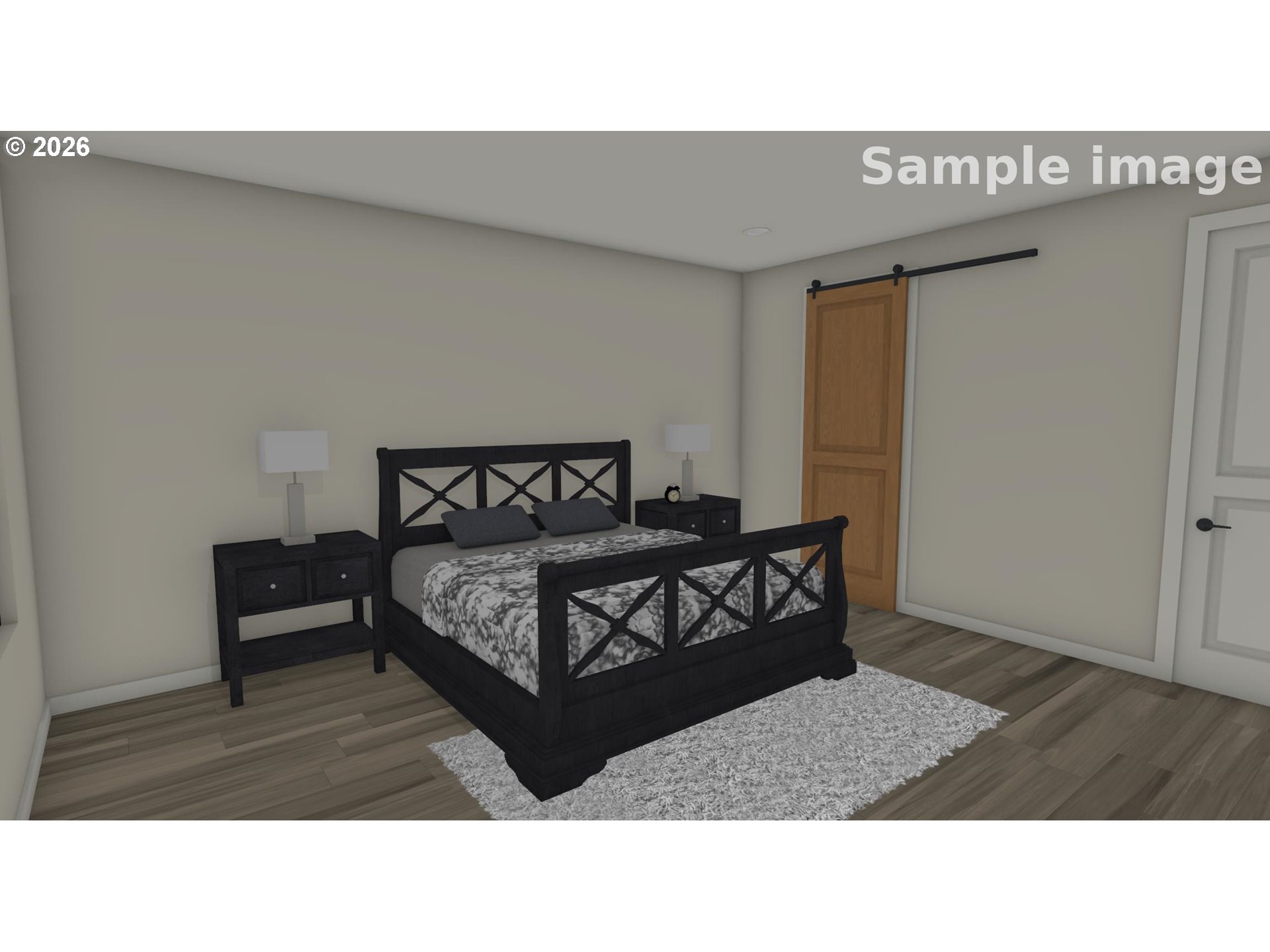 337 Taylor Road Kalama, WA 98625 - Photo 7 of 20 a black and white photo of a bedroom