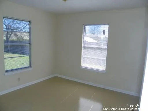 an empty room with a window