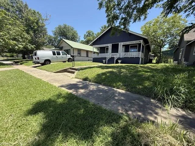 a view of a house with a patio