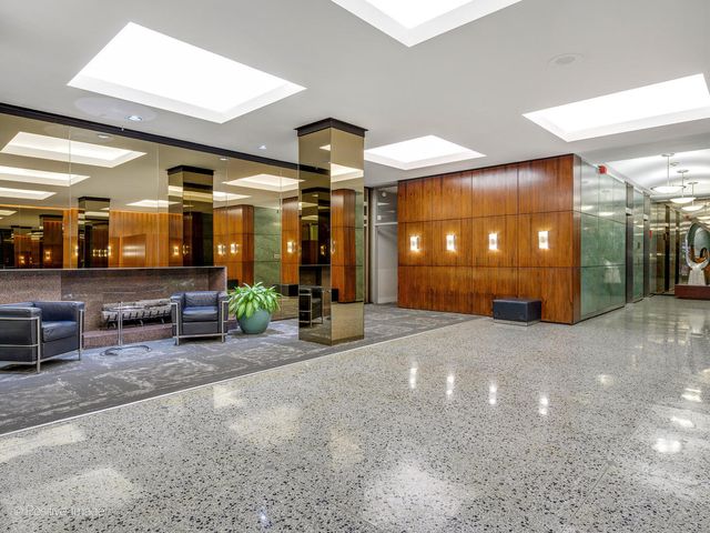 a view of a building with gym equipment