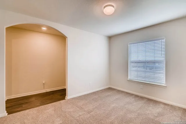 an empty room with a window