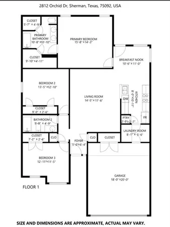 $2,095 | 2812 Orchid Drive, Sherman, TX 75092