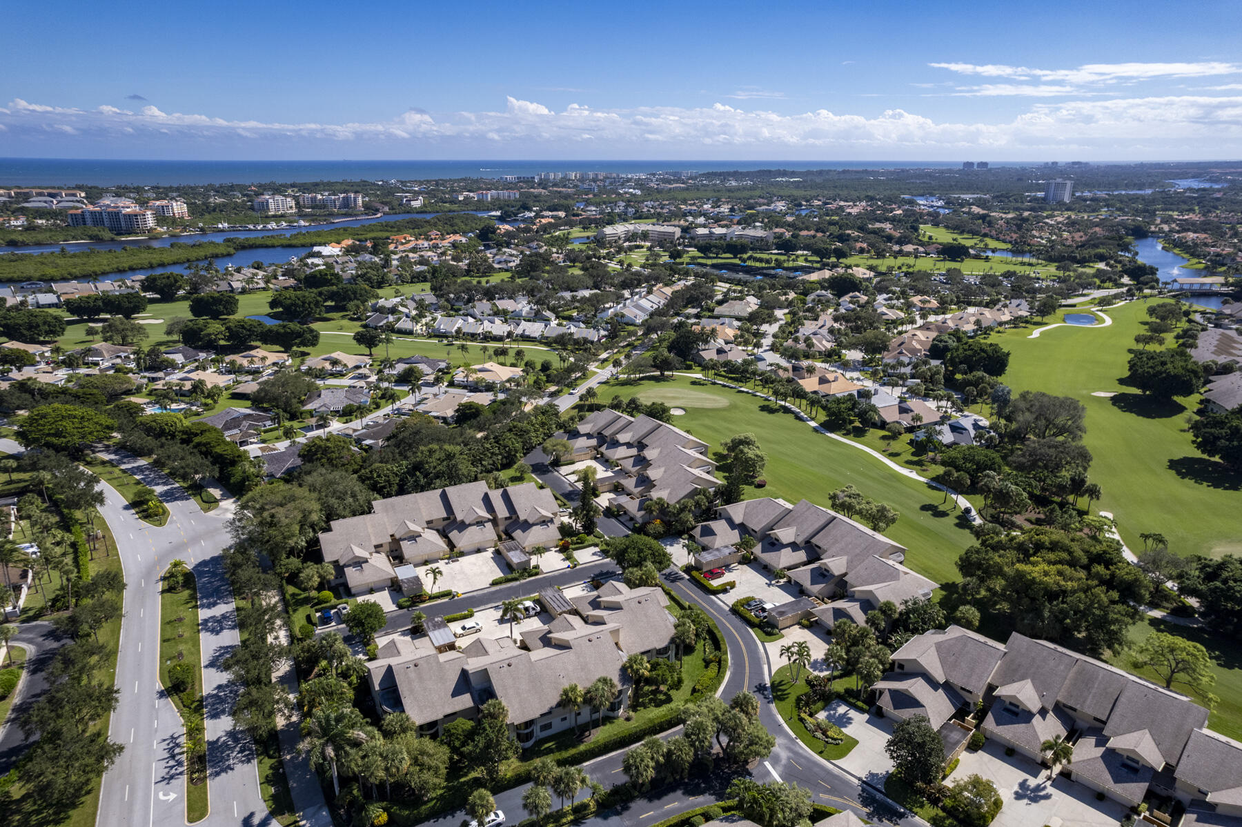 17137 Waterbend Drive, Unit 201 Jupiter, FL 33477 - Photo 31 of 43 an aerial view of residential houses with outdoor space