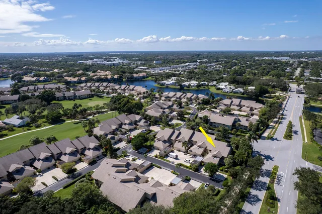 an aerial view of multiple house