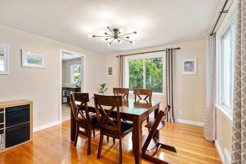 92 Oakdale Road Newton, MA 02459 - Photo 6 of 21 a view of a dining room with furniture window and wooden floor