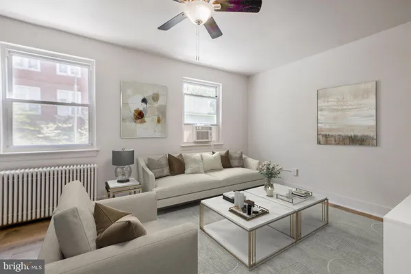 a living room with furniture or outdoor view and a window