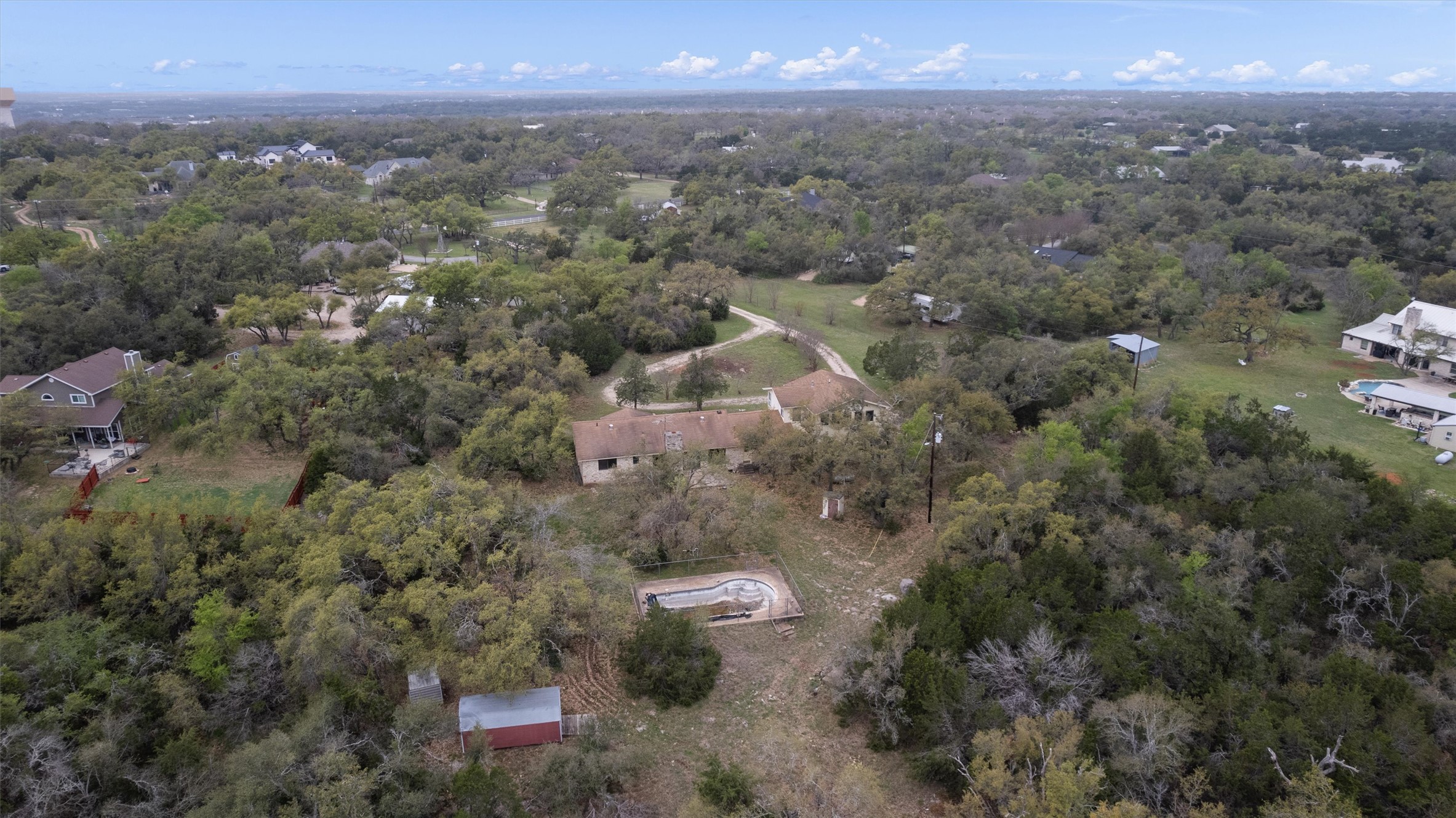 422 Patricia Road Georgetown, TX 78628 - Photo 32 of 39 an aerial view of a house with a yard and mountain