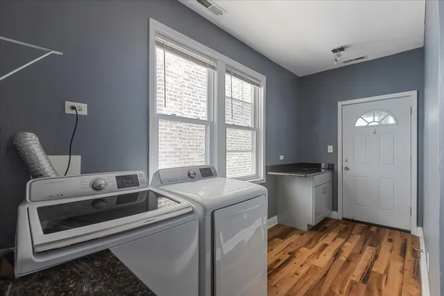 a view of kitchen and living room