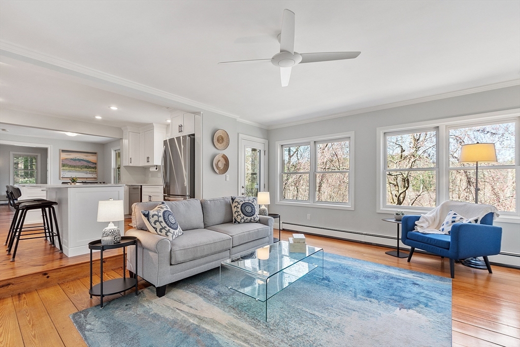 4 Willow Road Harvard, MA 01451 - Photo 18 of 42 a living room with furniture and a wooden floor