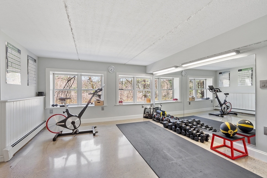 4 Willow Road Harvard, MA 01451 - Photo 34 of 42 a view of a room with gym equipment