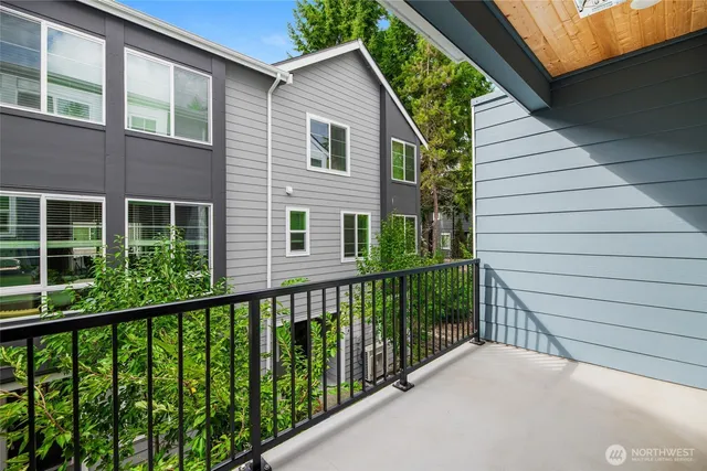 a view of a house with a balcony