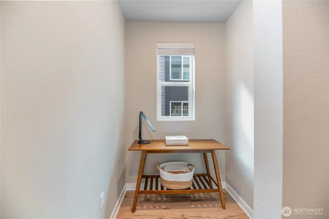 a room with furniture and a window