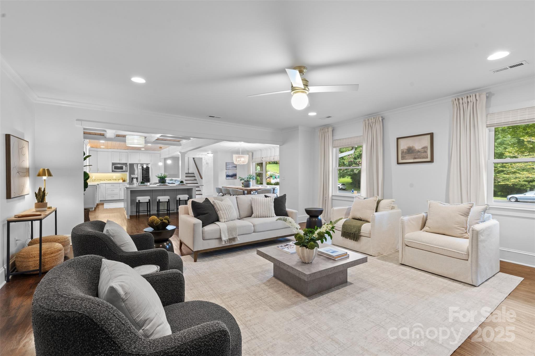 5611 Robinhood Road Charlotte, NC 28211 - Photo 15 of 48 a living room with furniture and a large window