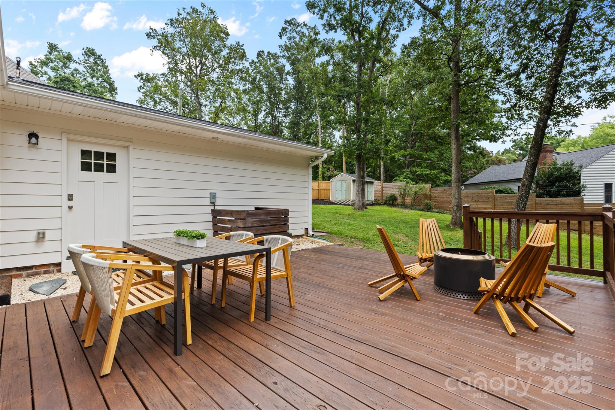 5611 Robinhood Road Charlotte, NC 28211 - Photo 41 of 48 a view of a chairs and table on the deck
