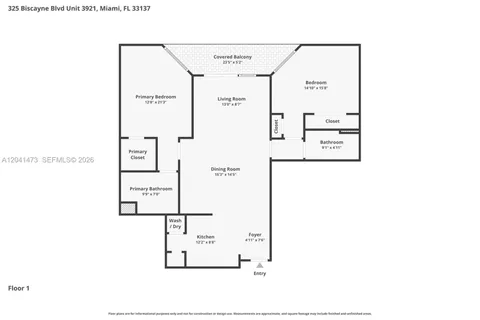 $695,000 | 325 South Biscayne Boulevard, Unit 3921, Miami, FL 33131