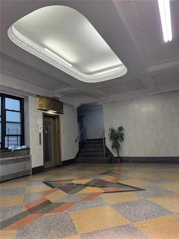 a view of a car garage