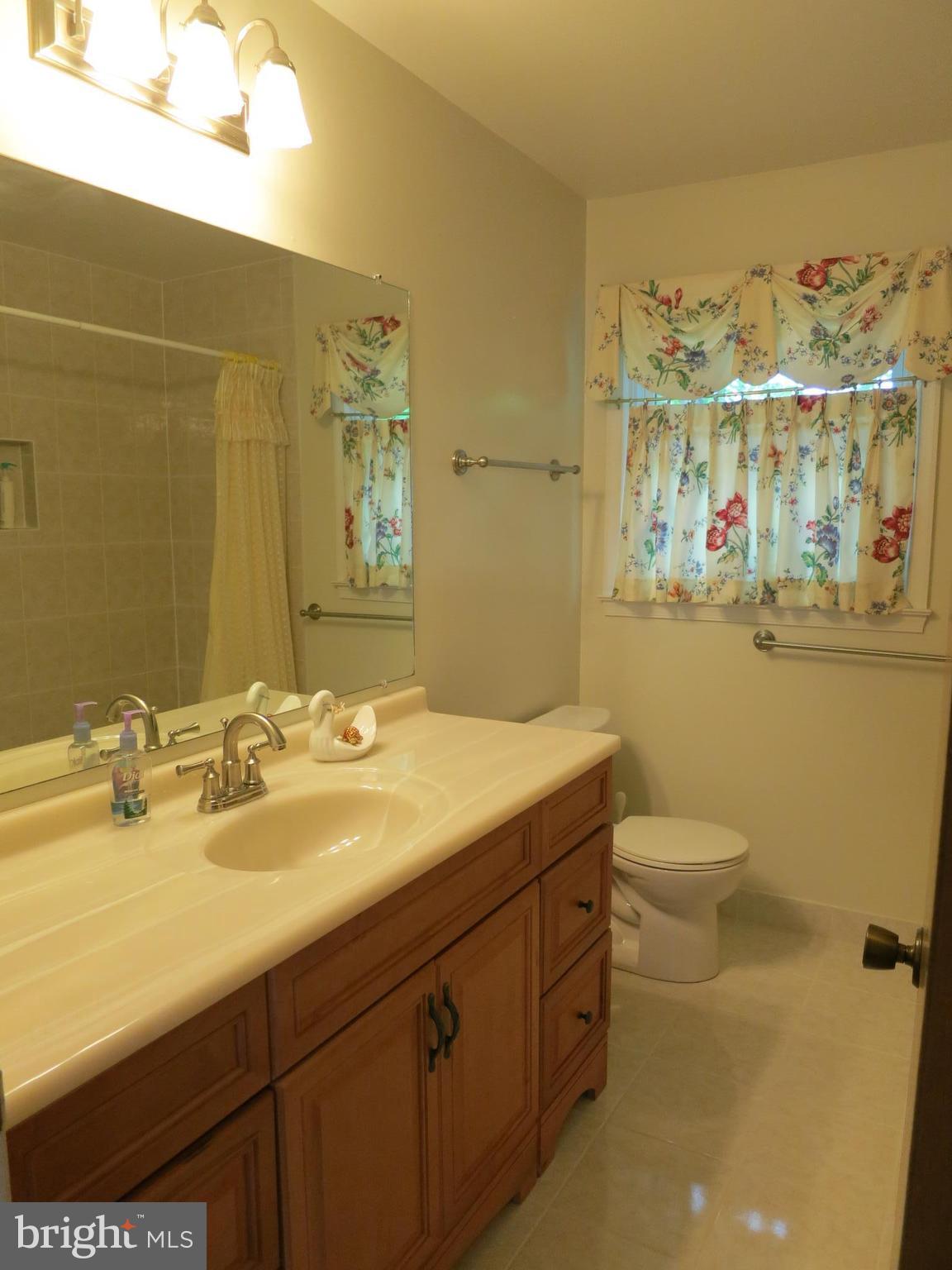 9156 Rockefeller Lane Springfield, VA 22153 - Photo 17 of 30 a bathroom with a sink a mirror and a toilet