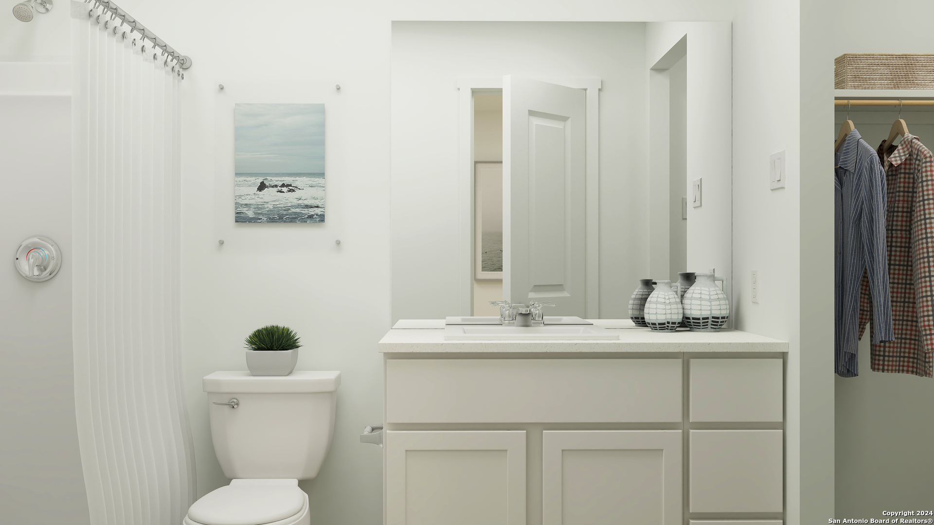 11910 Spiderwort Ridge Converse, TX 78109 - Photo 22 of 22 a bathroom with a toilet sink and mirror