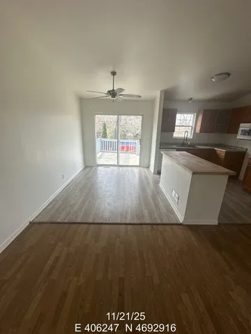 en view interior of the house and wooden floor