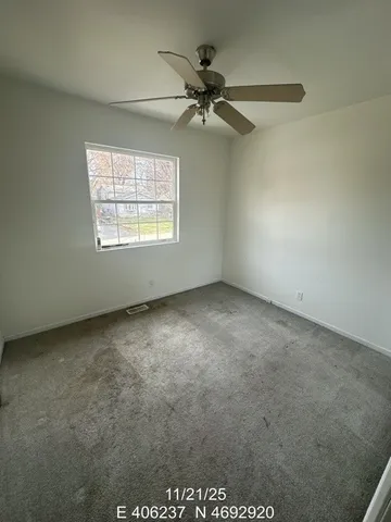 an empty room with a window