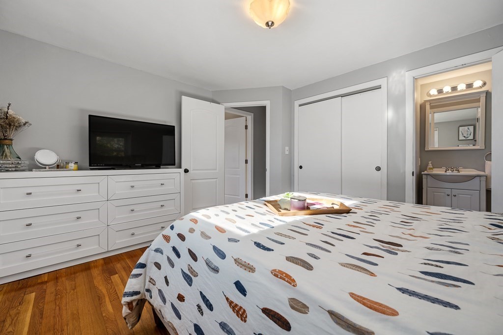 104 Conrad Road Marlborough, MA 01752 - Photo 20 of 34 a bedroom with a bed and a flat screen tv