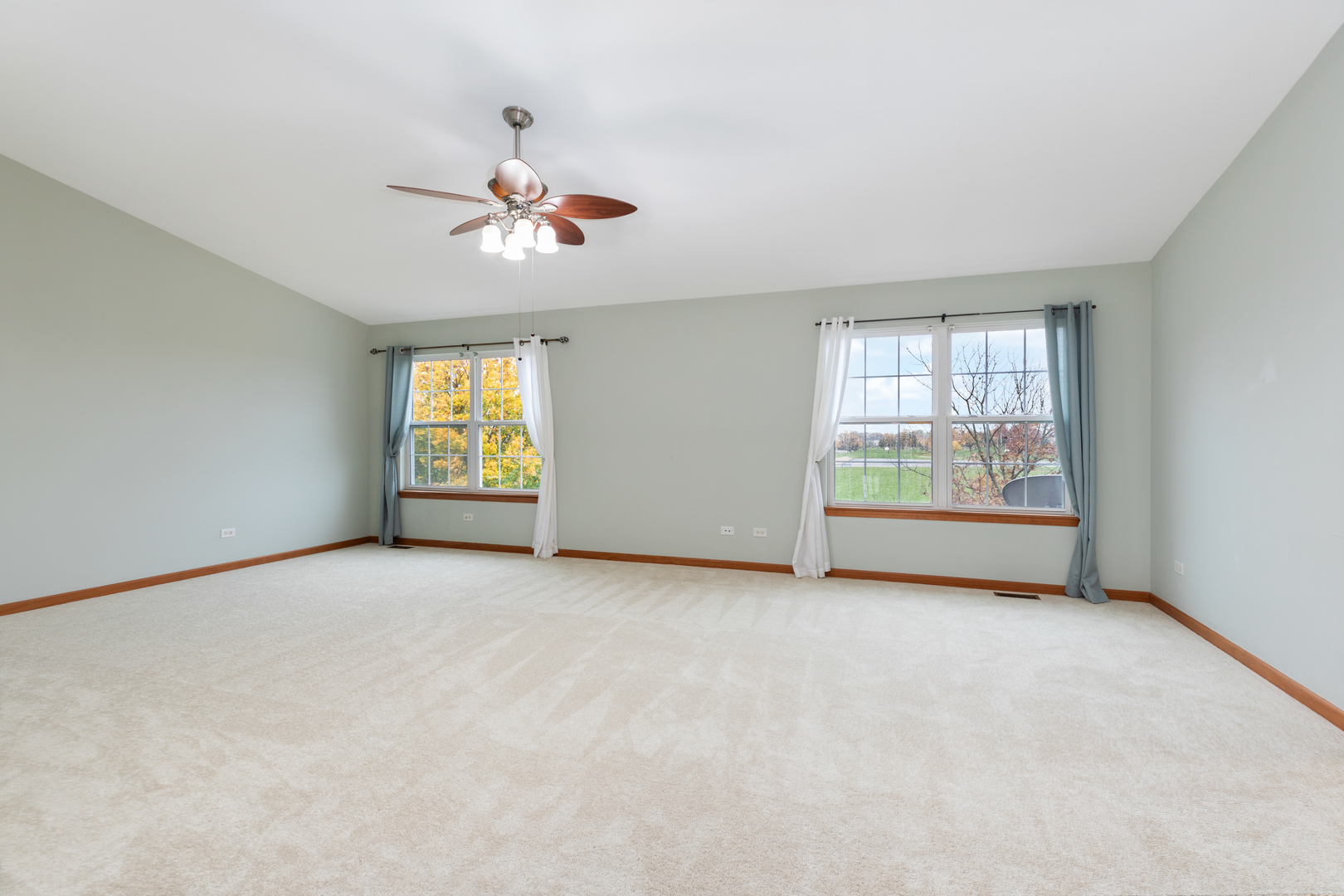 25231 Gettysburg Road Plainfield, IL 60544 - Photo 14 of 30 an empty room with windows and ceiling fan