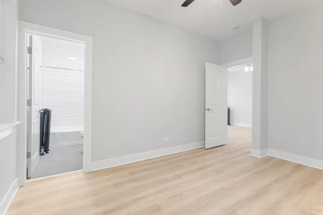 a view of a room with a wardrobe space