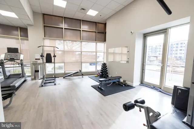 a bathroom with a shower and toilet