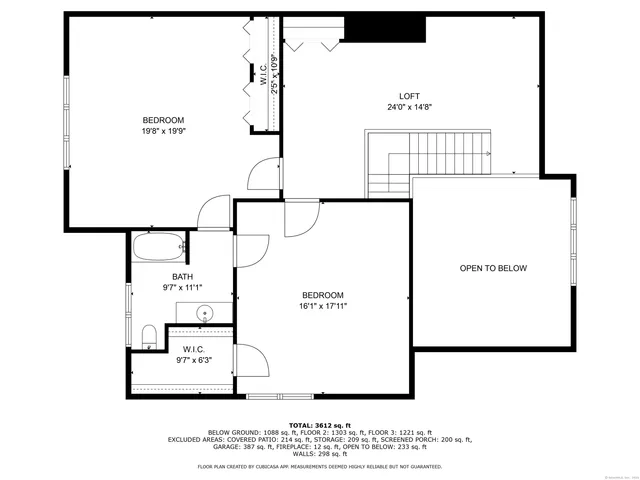 an empty room with a staircase and white walls