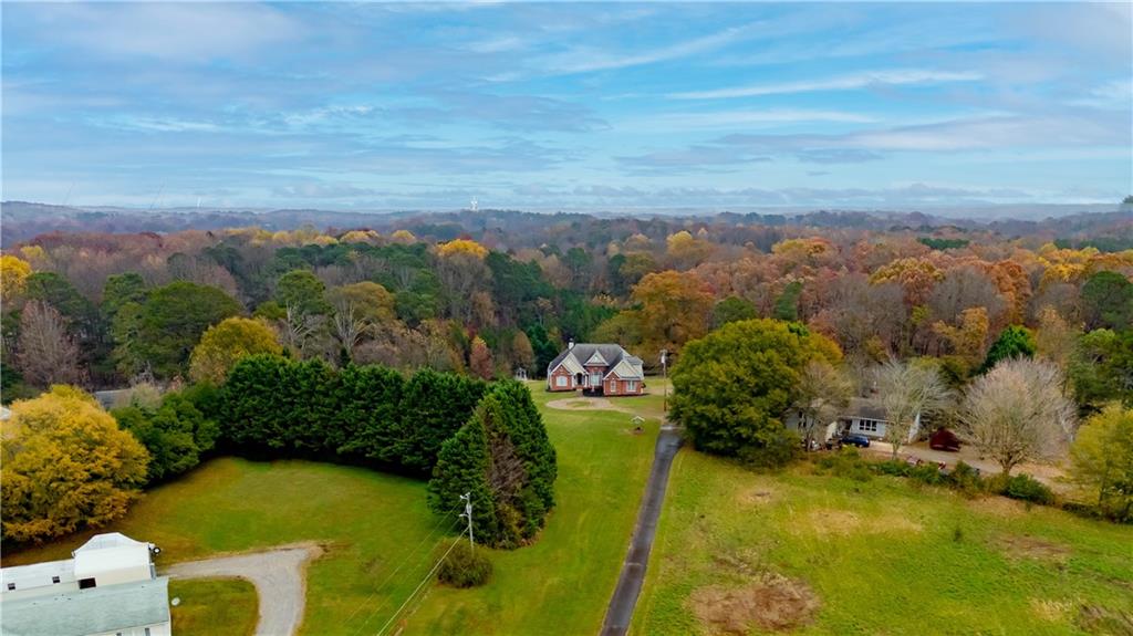 a view of a lake with a mountain in the background