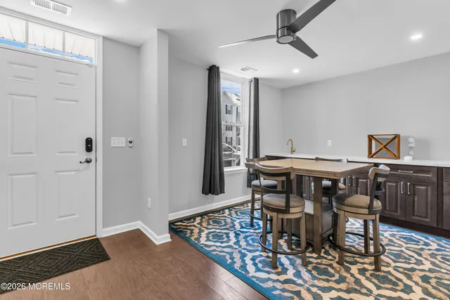 a bathroom with a sink and mirror