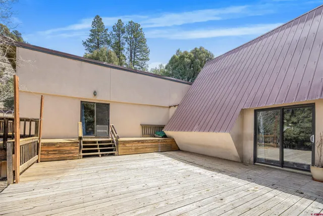 a view of outdoor space with seating space