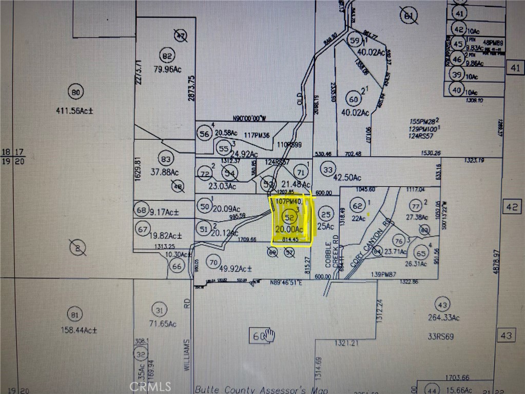 0 Cobble Creek Road Oroville, CA 95965 - Photo 54 of 55 Parcel Map Showing Location