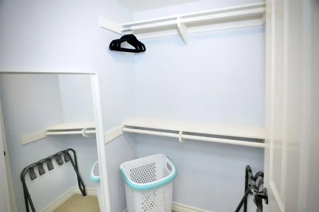 a close view of shoes stand in the kitchen