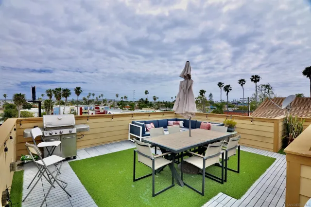 a view of an outdoor space with seating