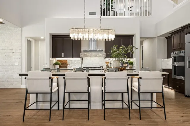 a table and chairs in a kitchen