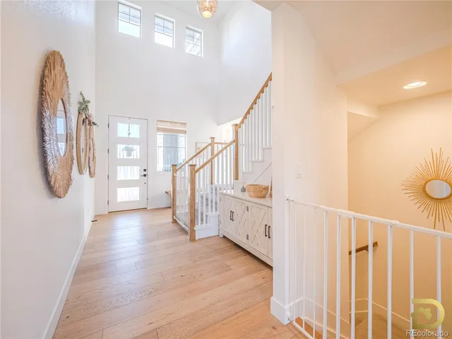 a view of a hallway with entryway