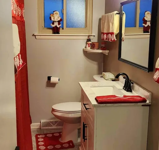 a bathroom with a sink and a toilet