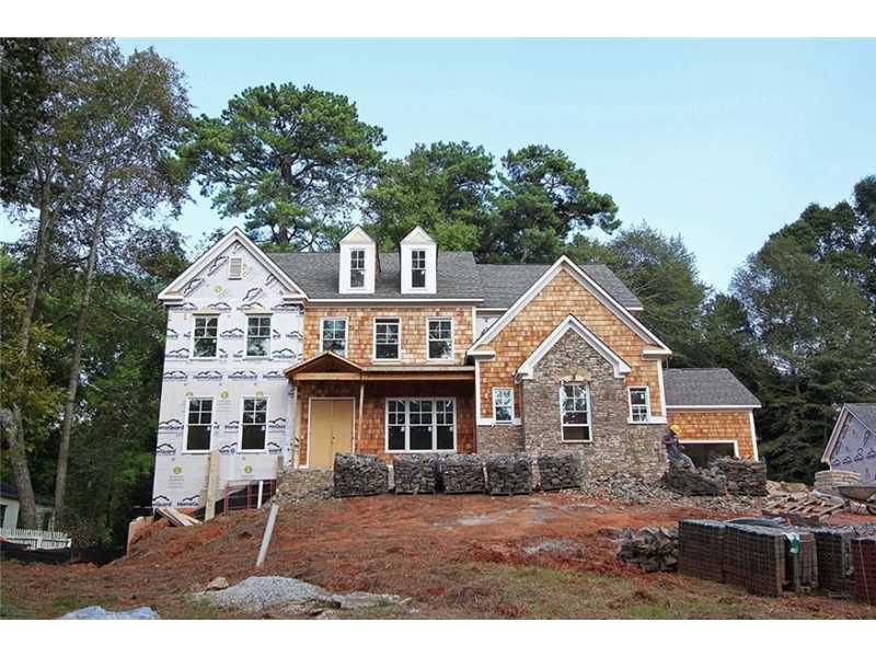 4739 Powers Ferry Road Northwest Atlanta, GA 30327 - Photo 1 of 1 Exterior Front. Beautiful New Construction near Chastain Park