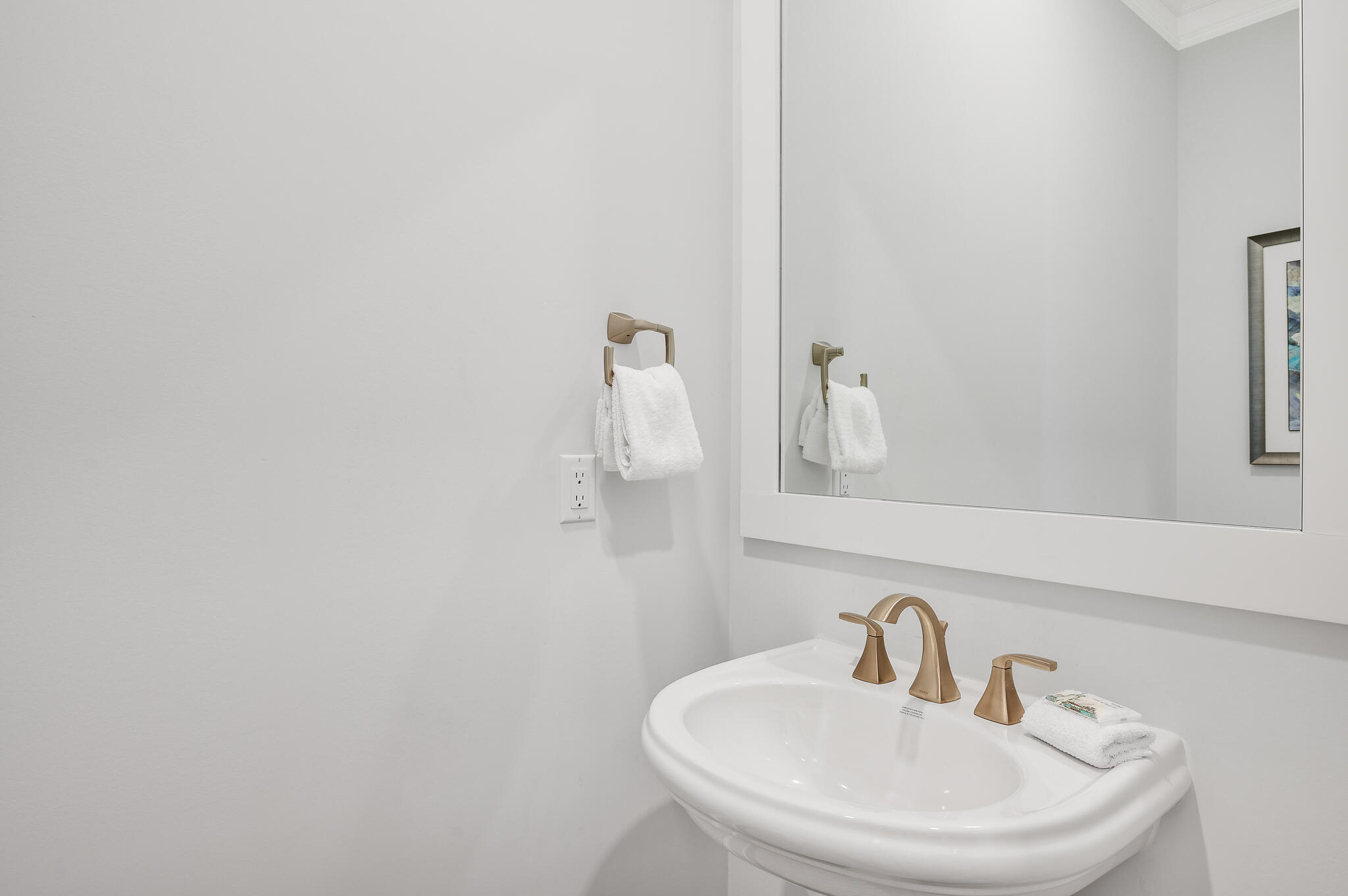 21 Pleasant St Inlet Beach Inlet Beach, FL 32461 - Photo 12 of 37 a bathroom with a sink and a mirror