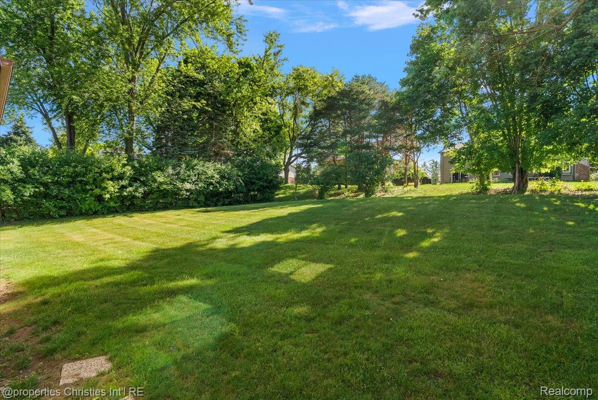 37224 Chesapeake Road Farmington, MI 48335 - Photo 8 of 50 Expansive green lawn surrounded by mature trees and lush hedges